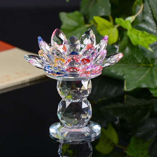 Crystal Lotus Candle Holder