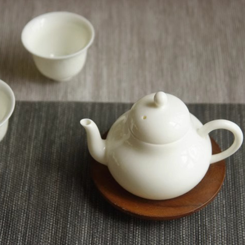 Traditional White Porcelain Handmade Teapot