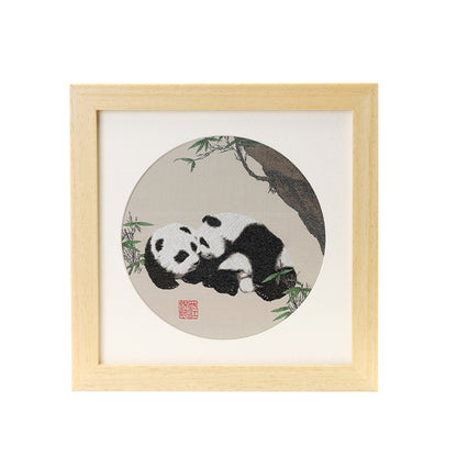 Panda Framed Painting Chengdu Shu Brocade Handicrafts Accompanying Gift Home Decoration