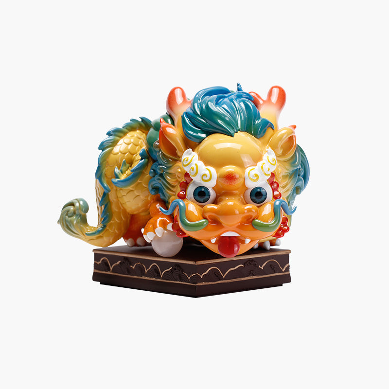 The Forbidden City Palace Museum Auspicious Coiling Dragon and Qilin Ornament