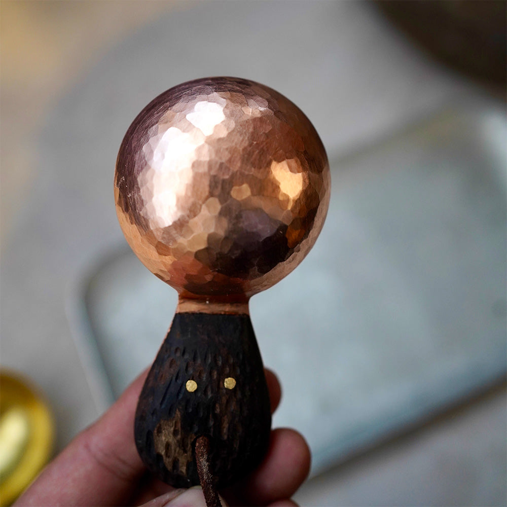 Wooden Handle Copper Spoon