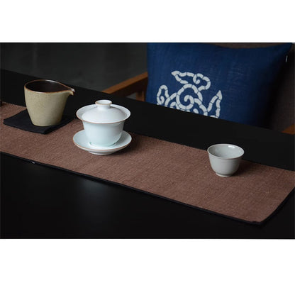 Brown Pattern Tea Mat