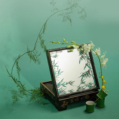 Glass Bamboo Shadow Mirror