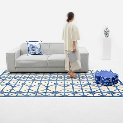 Classic Blue and White Carpet