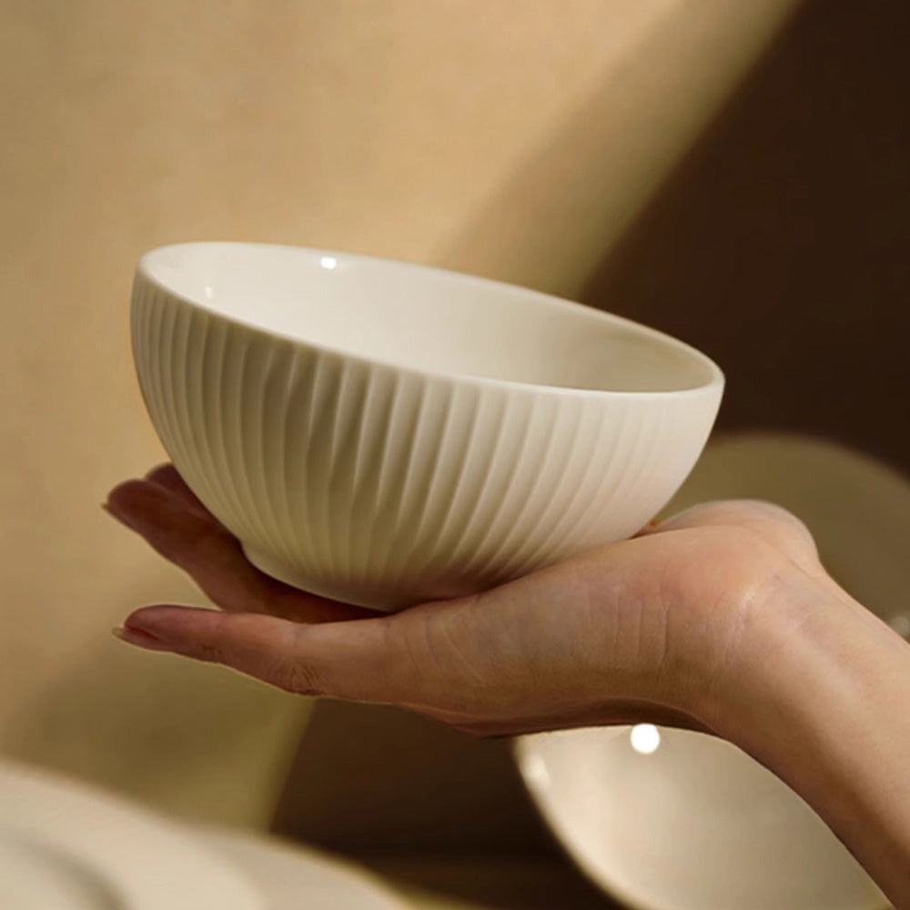 White Porcelain Bowl And Plate Set