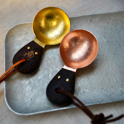 Wooden Handle Copper Spoon