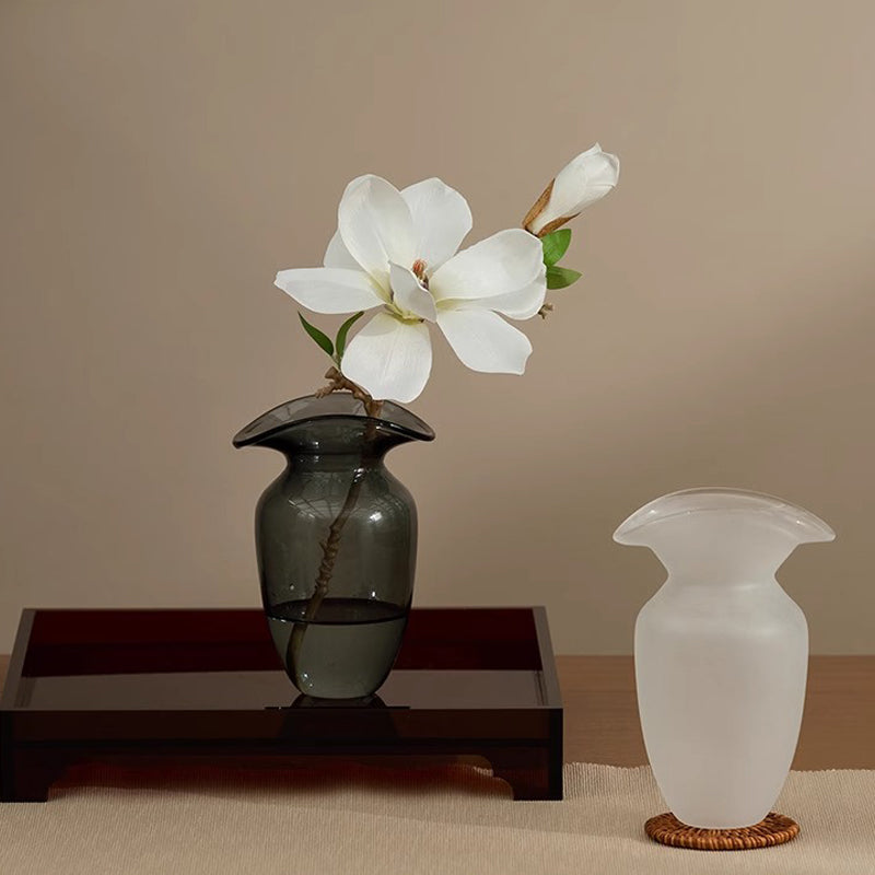 White Frosted Special Shaped Vase