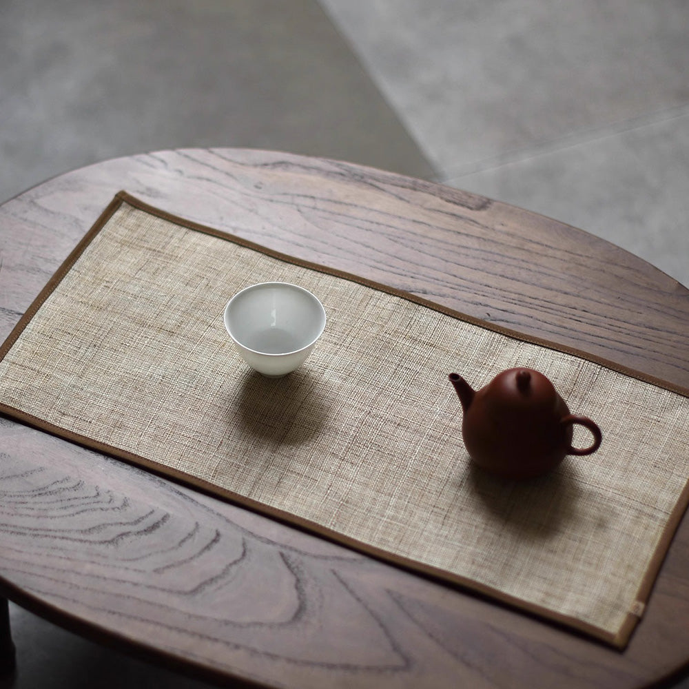 Square Persimmon-dyed Tea Mat