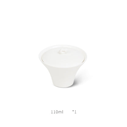 White Porcelain Cup With Lid