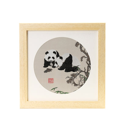 Panda Framed Painting Chengdu Shu Brocade Handicrafts Accompanying Gift Home Decoration