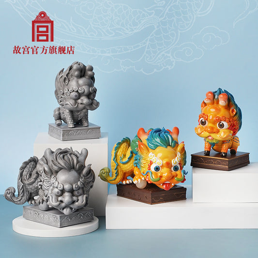 The Forbidden City Palace Museum Auspicious Coiling Dragon and Qilin Ornament