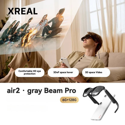 XREAL Air 2 Smart AR Glasses Translation Glasses Handheld Direct Connection VR Glasses Private Cinema 3D Space Video Vision Pro