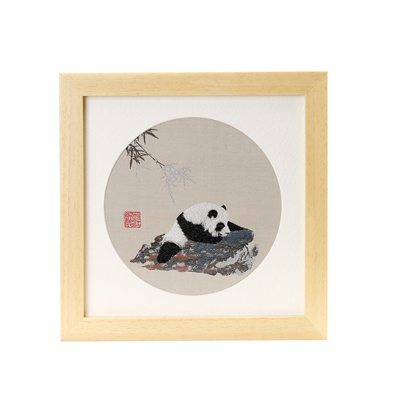 Panda Framed Painting Chengdu Shu Brocade Handicrafts Accompanying Gift Home Decoration