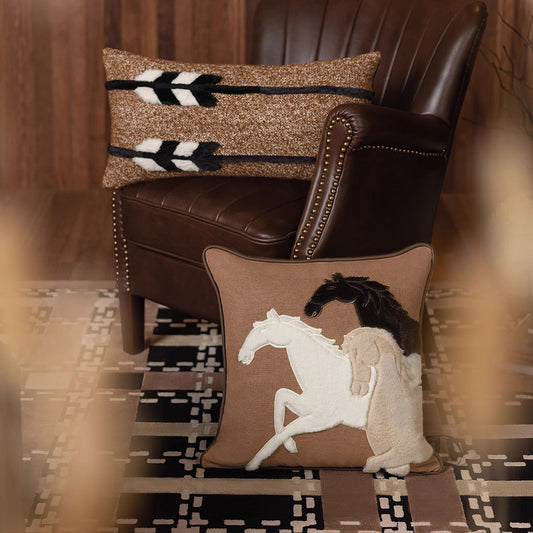 Three Color Horse Pillow