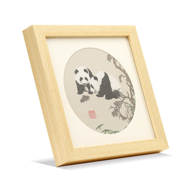 Panda Framed Painting Chengdu Shu Brocade Handicrafts Accompanying Gift Home Decoration