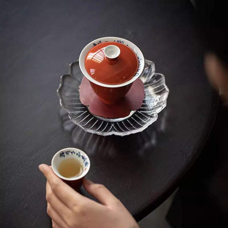 Red Tea Cup With Lid