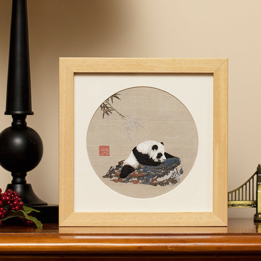 Panda Framed Painting Chengdu Shu Brocade Handicrafts Accompanying Gift Home Decoration