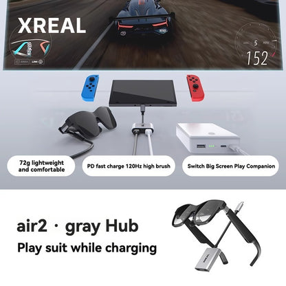 XREAL Air 2 Smart AR Glasses Translation Glasses Handheld Direct Connection VR Glasses Private Cinema 3D Space Video Vision Pro