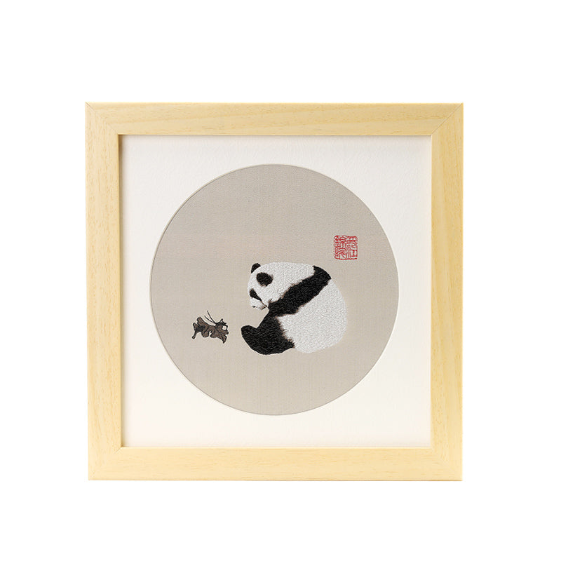 Panda Framed Painting Chengdu Shu Brocade Handicrafts Accompanying Gift Home Decoration