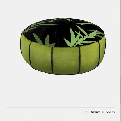 Bamboo Embroidery Pouf