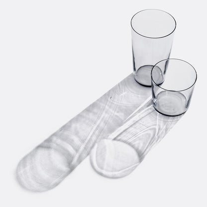 Clear Black Tall And Small Glass Cup