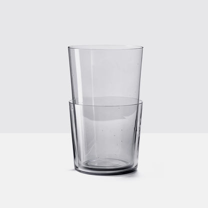 Clear Black Tall And Small Glass Cup