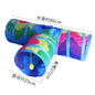 Pet cat tunnel cat rainbow three-channel interactive cat toy drill bucket foldable cat toy