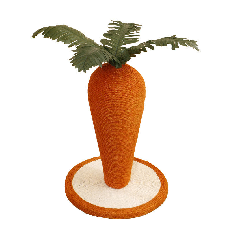 Sisal cat scratching column, carrot cat scratching board, cat climbing frame, integrated wear-resistant, non-crumb, vertical cat scratching board, grinding claw toys