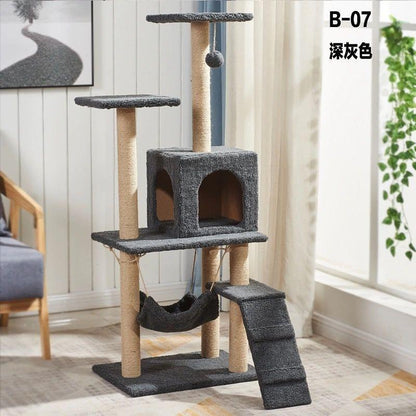 Dropshipping cat climbing frame, cat nest, cat tower, universal sisal, cat scratching pillar, lamb's cashmere, multi-layer cat jumping platform, pet supplies