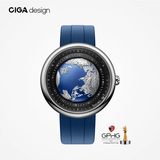 CIGA design Xijia mechanical watch U series blue planet earth watch men's watch won the GPHG award watch