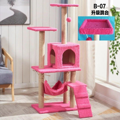 Dropshipping cat climbing frame, cat nest, cat tower, universal sisal, cat scratching pillar, lamb's cashmere, multi-layer cat jumping platform, pet supplies