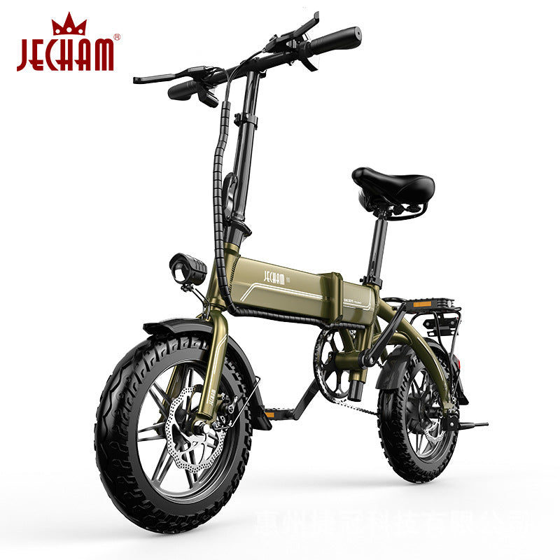 Electric vehicle manufacturers directly sell aluminum alloy folding electric bicycles, lithium battery, ultra-light power, male and female mobility battery cars