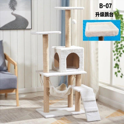 Dropshipping cat climbing frame, cat nest, cat tower, universal sisal, cat scratching pillar, lamb's cashmere, multi-layer cat jumping platform, pet supplies