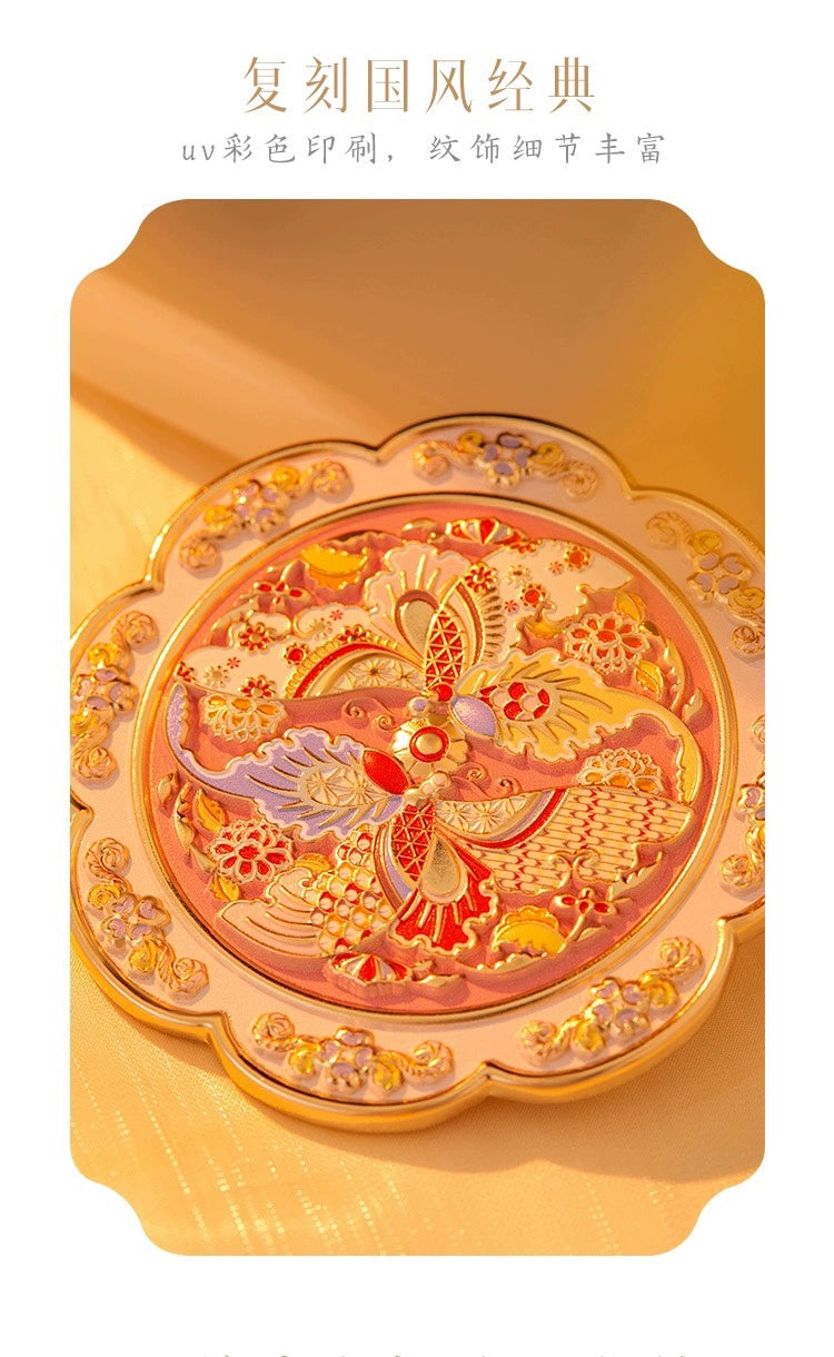 The Palace Museum Cultural and Creative Wedding Ceremony Wedding Ceremony Girl Gift with Makeup Mirror in Handheld Makeup Mirror