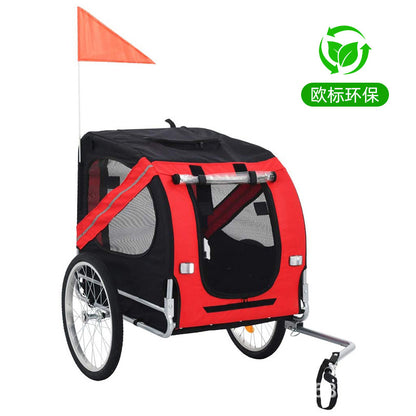 Amazon Cross-border Large Pet Bike Trailer Cat Dog Cart Folding Outdoor Riding Travel Trailer