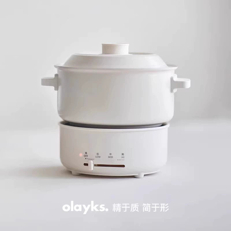 olayks instant electric cooker split small electric pot student dormitory household multi-functional small boiling instant noodle pot 2L