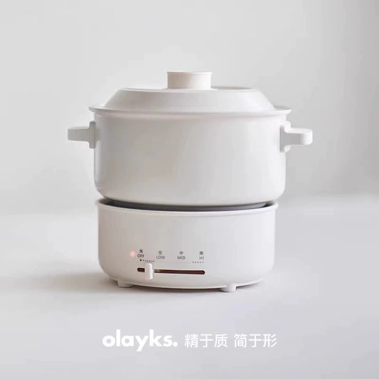 olayks instant electric cooker split small electric pot student dormitory household multi-functional small boiling instant noodle pot 2L