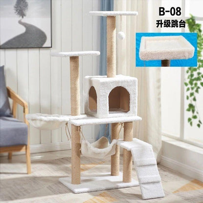 Dropshipping cat climbing frame, cat nest, cat tower, universal sisal, cat scratching pillar, lamb's cashmere, multi-layer cat jumping platform, pet supplies