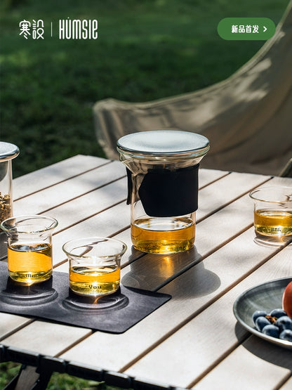 Cold travel tea set, portable quick car cup, one pot or two cups, outdoor kung fu tea cup, simple tea set, gift