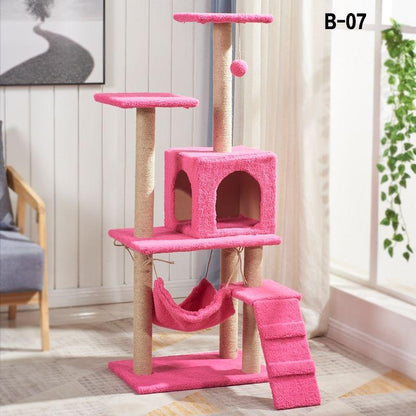 Dropshipping cat climbing frame, cat nest, cat tower, universal sisal, cat scratching pillar, lamb's cashmere, multi-layer cat jumping platform, pet supplies