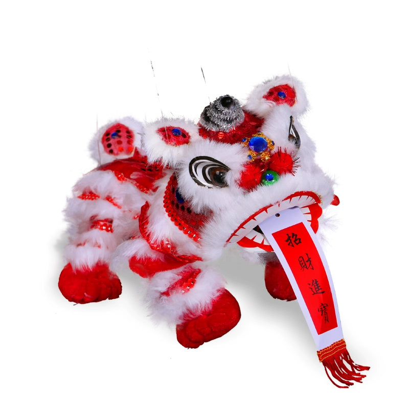 Thread-lifting lion children's hands play lion dance cloth feet Chinese ancient style Hanfu shooting folk traditional handicraft gifts