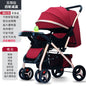 Folding baby stroller can sit on people, can lie down, light four-wheel shock absorption, walking baby artifact, baby stroller, out of the stroller