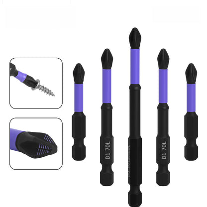 Purple anti-slip bit screwdriver S2 steel electric batch tip cross bit electric strong magnetic drill bit