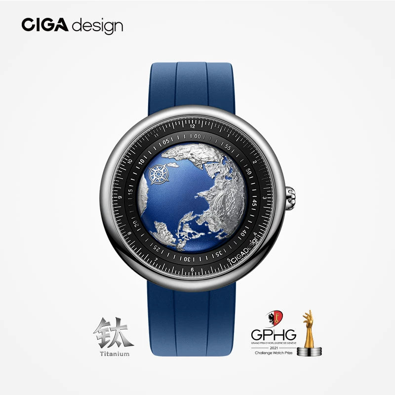 CIGA design Xijia mechanical watch U series blue planet earth watch men's watch won the GPHG award watch