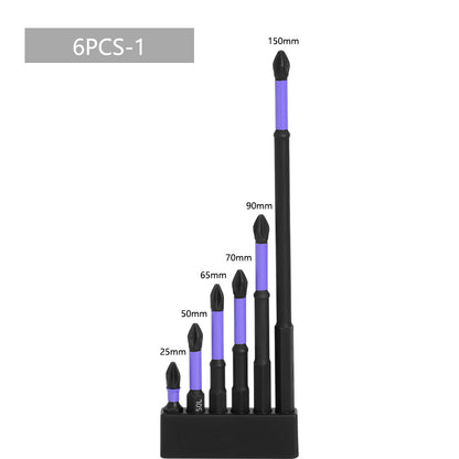 Purple anti-slip bit screwdriver S2 steel electric batch tip cross bit electric strong magnetic drill bit