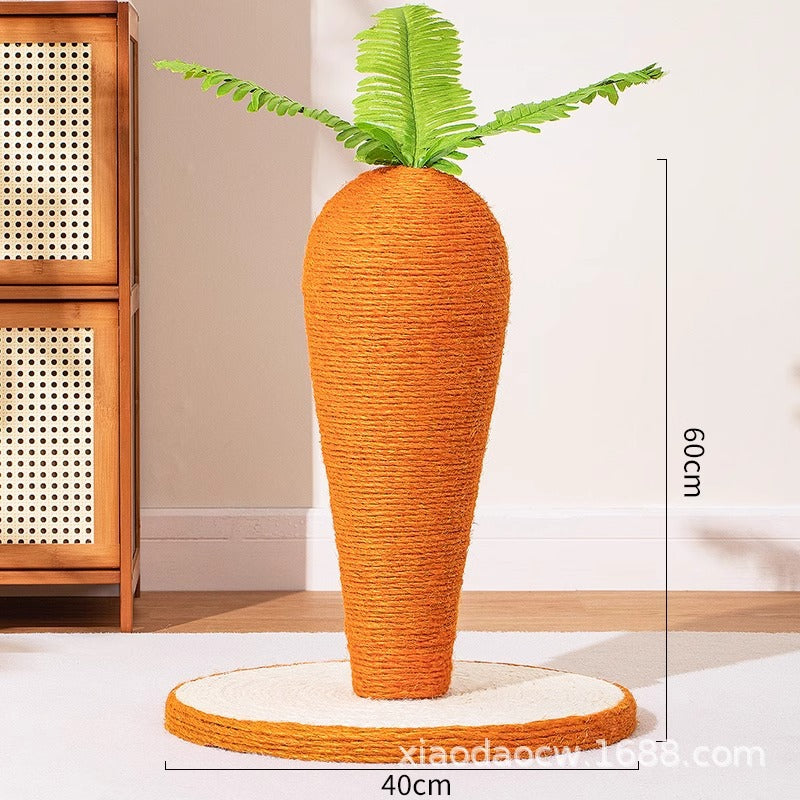 Sisal cat scratching column, carrot cat scratching board, cat climbing frame, integrated wear-resistant, non-crumb, vertical cat scratching board, grinding claw toys