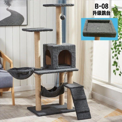 Dropshipping cat climbing frame, cat nest, cat tower, universal sisal, cat scratching pillar, lamb's cashmere, multi-layer cat jumping platform, pet supplies