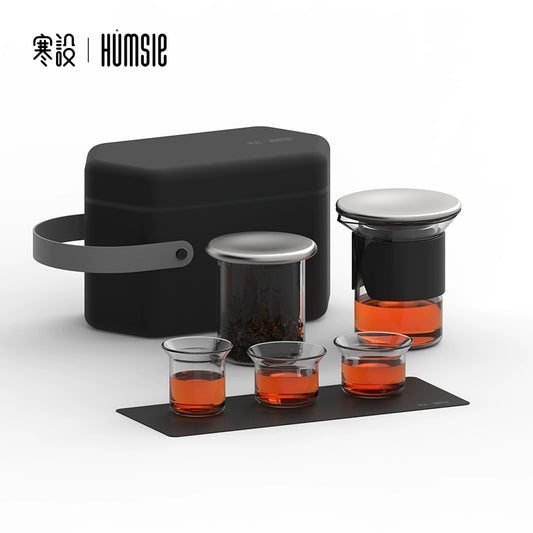 Cold travel tea set, portable quick car cup, one pot or two cups, outdoor kung fu tea cup, simple tea set, gift