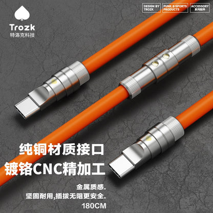 Trozk Tlock fast charging data cable 65W safe, stable and efficient, Type-c interface multi-function Android charging