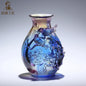 Ancient glaze happy eyebrows, plum blossom vase ornaments, housewarming gifts, living room home crystal decoration handicrafts